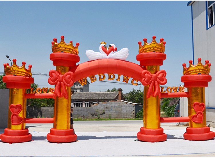 端州红色婚庆气模拱门